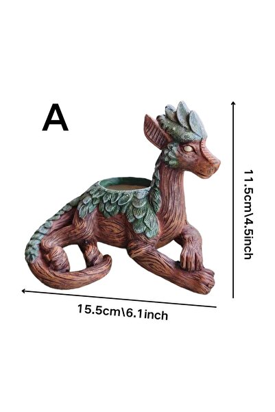 Choice A Creative Dragon Tree Planter, Succulent Planter, Garden Statue, Resi...