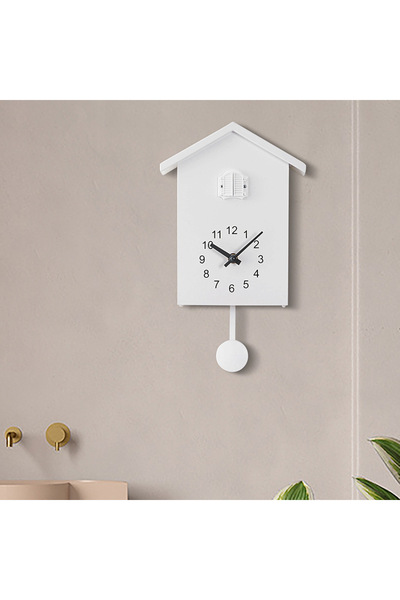 Choice White 20x25cm Cuckoo Quartz Wall Clock Modern Bird Home Living Room Ha...