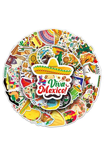 Choice 50PCS 50Pcs Outdoor Travel Mexico Landmark Building Decorative Graffit...