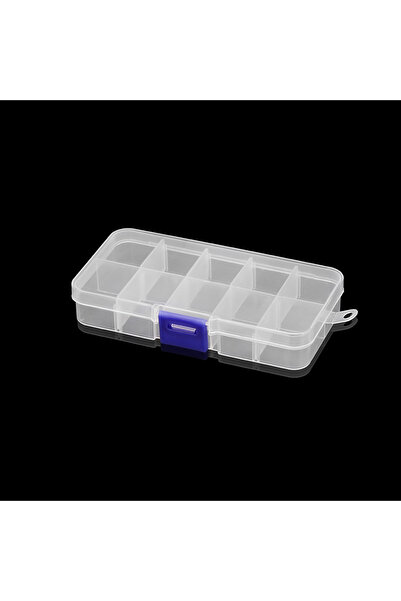 Choice White-Blue Plastic Rectangle Slot Adjustable Jewelry Necklace Transpar...