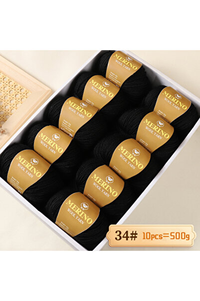 Choice 34 Black 500g of High-Quality 212 Medium-Fine Alpaca Wool Yarn, Suitab...