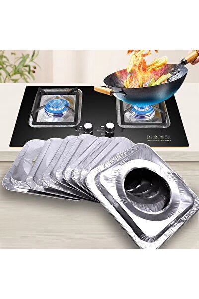 Choice 20pcs Disposable Gas Burner Liners,Aluminum Foil Square Stove Covers,R...