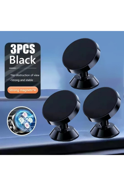 Choice4 3 PCS Black-Rotate Magnetic Car Phone Holder Magnet Mount Mobile Cell...