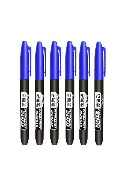 Choice 6 Blue Set 6 PCS Permanent Marker Pen Manga Drawing Markers Black Blue...