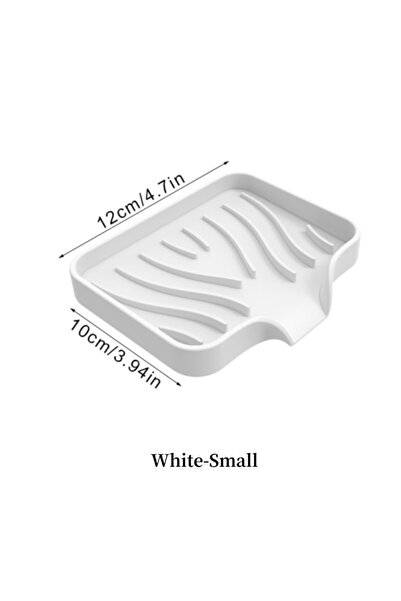 Choice1 White Small 1-Pack Silicone Drain Soap Box Kitchen Bathroom Anti-slip...