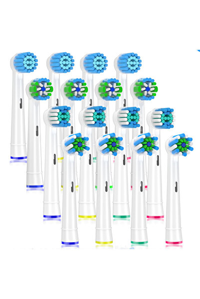 Choice3 16Pack-White 16Pack Replacement Brush Heads for Oral B Electric Tooth...