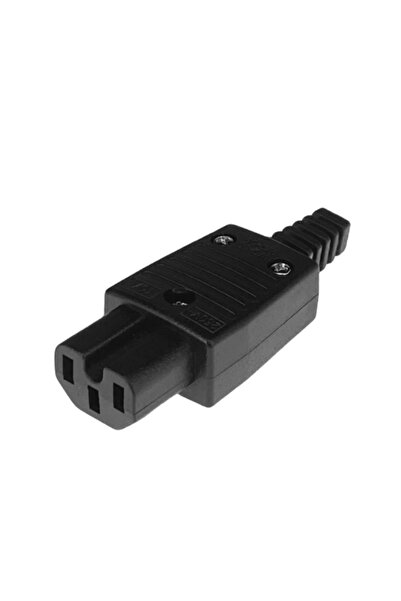 choice2 C15 IEC Straight Cable Plug Connector C13 C14 C15 10A 250V Black fema...