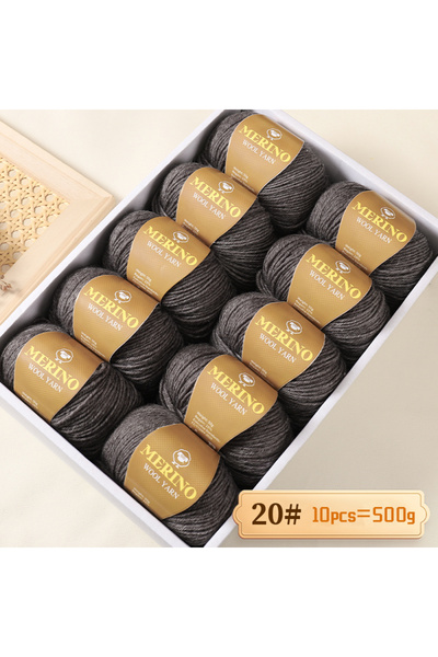 Choice 20 Hemp Ash 500g of High-Quality 212 Medium-Fine Alpaca Wool Yarn, Sui...