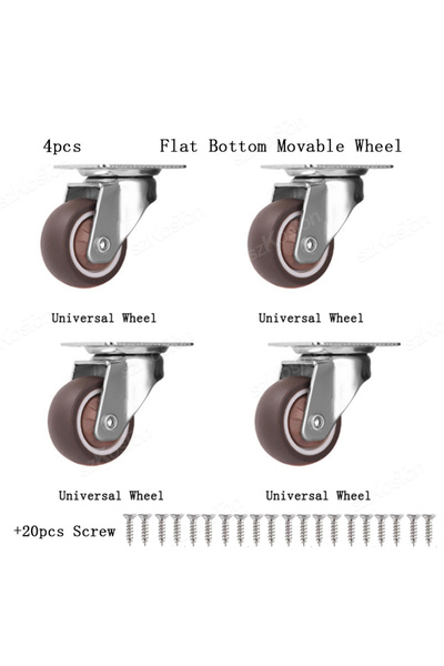 Choice 2 inch 4pcs Movable 1-2 inch Casters Set of 4 Small Caster Wheels for ...