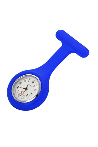 Choice9 Blue Silicone Watch Brooch Tunic Fob Watch With Free Battery