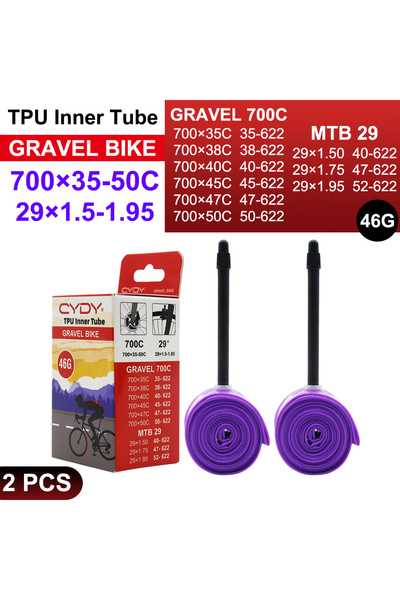 Choice Presta Valve 45mm CYDY 46g 2 PCS CYDY TPU Inner Tube 700C 700×35-50C 3...