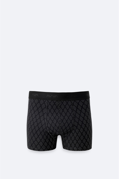 Avva Erkek Siyah Desenli Tekli Regular Fit Boxer A61Y9505