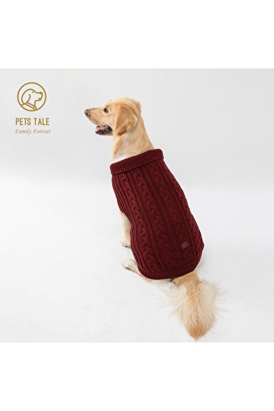 Choice46 XL BURGUNDY Cozy Knitted Pet Sweater for Winter - Keep Your Dog Warm...