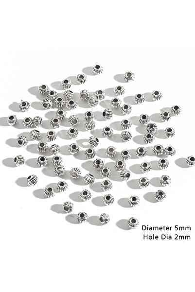 Choice 01-100pcs 30-200pcs Flower Silver Plated Loose Tube Bead Spacer Beads ...