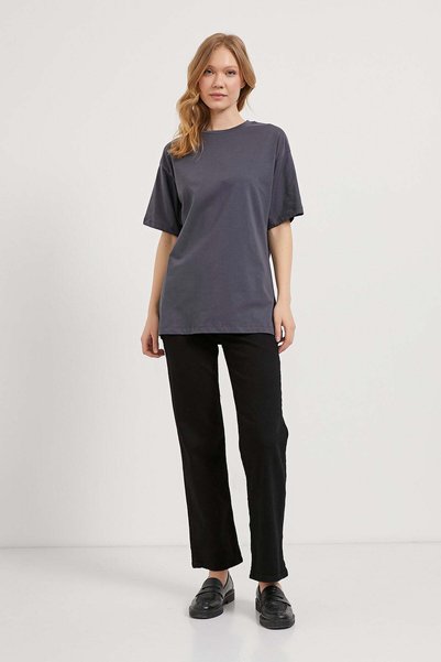 Arma Life Women's Short Sleeve Crew Neck Basic Smoked T-Shirt
