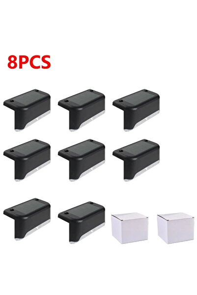 Choice12 Warm light black 8pcs 4-32pack Warm White Solar LED Step Lights Wate...