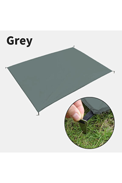 Choice 240 x 210cm Grey Waterproof Camping Mat with Pegs Tent Mattress Outdoo...