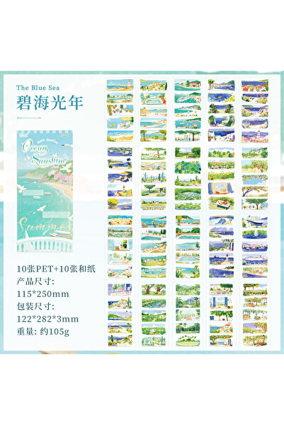 choice2 A 20sheets Four Seasons Scenery Series Ins PET+Washi Dual Material St...