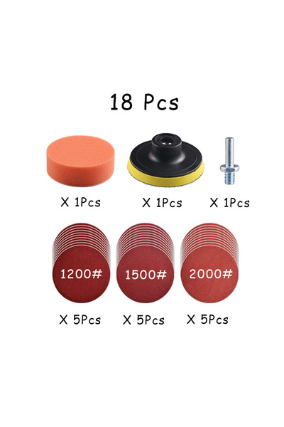 Choice4 18Pcs 1200-2000 15-65 Pcs Car Headlight Repair Restoration Kit 3 Inch...