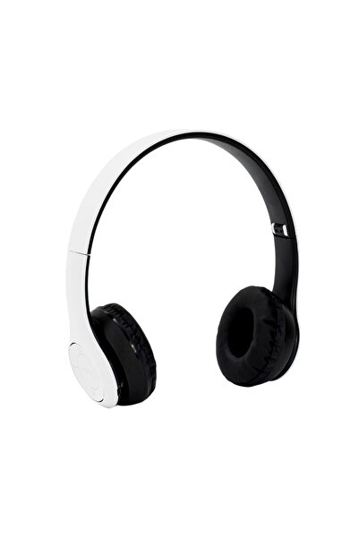 Choice3 White P47 Wireless Bluetooth Earphones With Mic Foldable Headsets Bas...