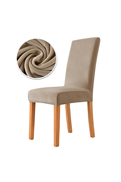 Choice 1 pc khaki New Velvet Fabric Chair Cover Super Soft Chair Covers For D...
