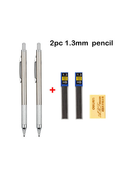Choice 2Pc 1.3mm Pencil Mechanical Pencil Set 0.3 0.5 0.7 0.9 1.3 2.0mm Full ...
