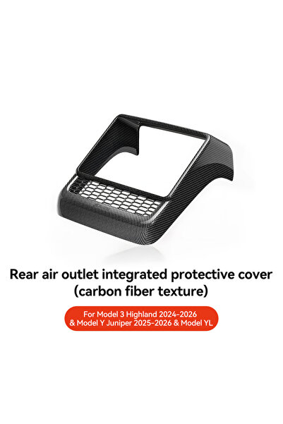 Choice Bright carbon fiber YZ For Tesla Model 3/Y Highland Juniper Rear Cente...