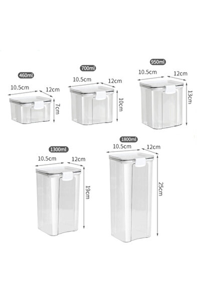 Choice 4 Pieces 950ML White Cover Sealed Jars Kitchen Grain Storage Organizer...
