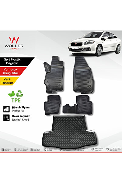 wöller Fiat Linea Paspas Bagaj Havuzu Set 2007 2017 Arası Uyumlu 3d Ultraflex...