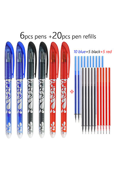 Choice 26pcs mix 26pcs Erasable Gel Pen Set Tip of 0.5mm Black/Blue/Red Ink P...