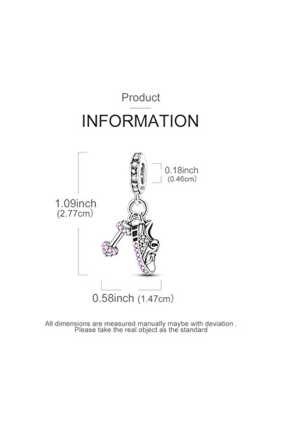 Choice1 KTC1651 925 Sterling Silver Sports Series Charms Bead Yoga Boxing Dum...
