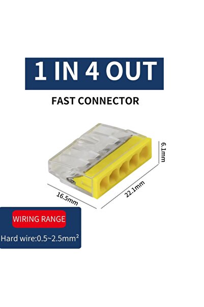 Choice Female Insert Line Connector 100Pcs 205(5P) 100Pcs Mini Quick Wire Con...