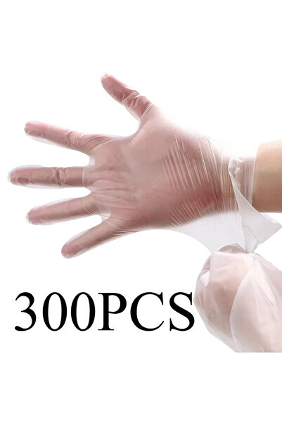 Choice L 300PCS 200/300PCS TPE Disposable Kitchen Gloves Anti-oil Cleaning TP...