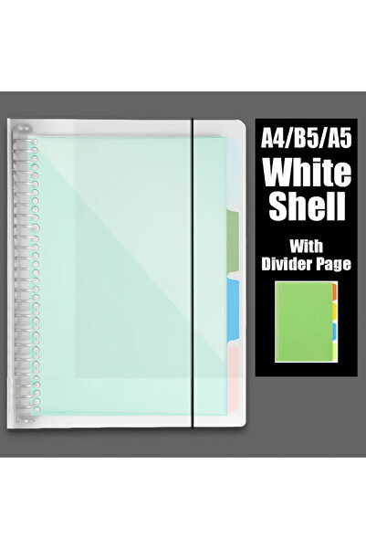 Choice A4 White shell 60Sheet Replaceable Refill Loose Leaf Notebook A4 A5 B5...