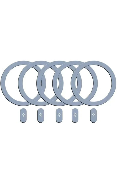 Choice12 5 Blue 1/5PCS Magnetic Sticker Metal Ring for Magsafe Wireless Charg...