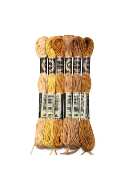 Choice31 yellow01 6Pcs/bag Polyester Sewing Thread Colored Embroidery Thread ...