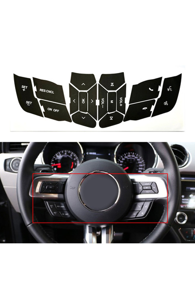 Choice A For MUSTANG Compatible Button Replacement Stickers Crafted in High G...