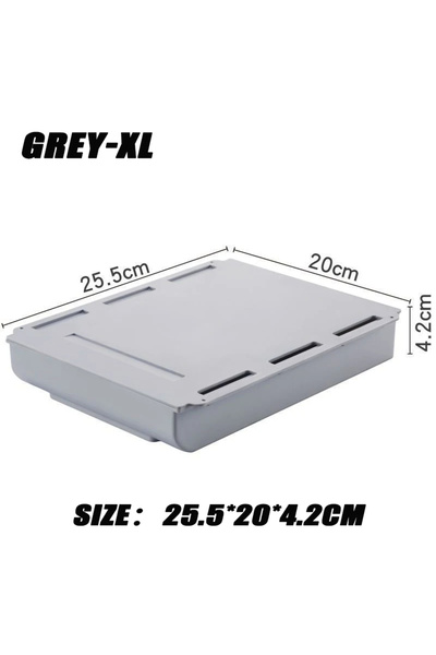 Choice 1pcs-Grey-XL 2pc White SelfAdhesive Storage Drawer Box Makeup Pencil T...