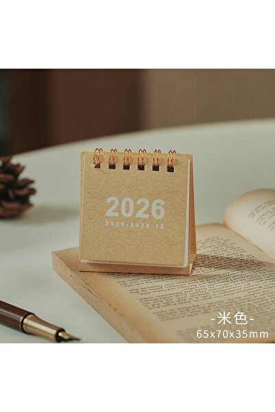 Choice F 2026 Mini Simple Calendar Small Desk Calendar Creative Coil Calendar...