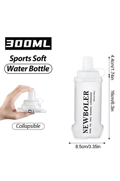 Choice5 BOT225-WHI-300 NEWBOLER TPU Outdoor Sport Folding Soft Flask Drink Po...