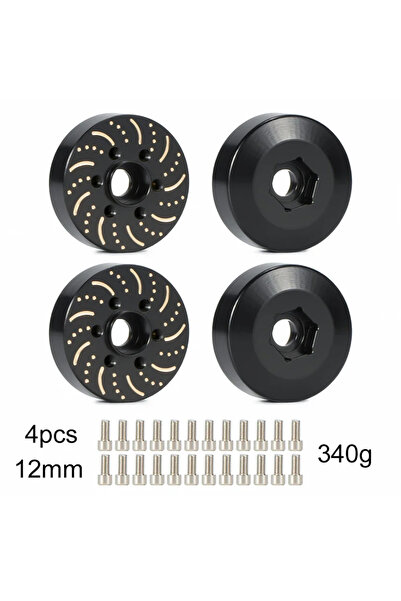 Choice5 Black 4PCS 12MM 6MM 9MM 12MM 15MM 18.5MM 22MM Brass Wheel Hub Hex Ada...