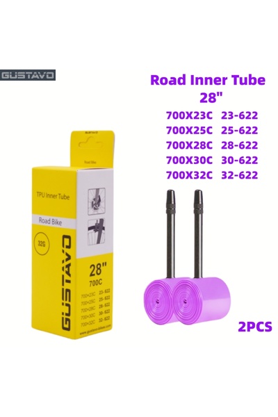 Choice Presta Valve 700c 65mm 23-32C 2PCS GUSTAVO TPU Bike Inner Tube 700C 70...