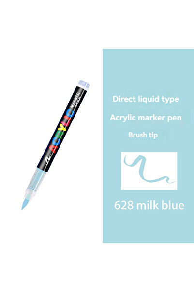 Choice3 milk blue-1Pcs 1Pc Colors Acrylic Paint Pens Markers Brush Tip Paint ...