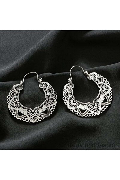 Choice C722-1 Vintage Antique Silver Color Carving Drop Earrings for Women Et...