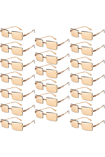 Choice as pciture shows champagne 20 20 Pcs Per Set Rimless Rectangle Sunglas...