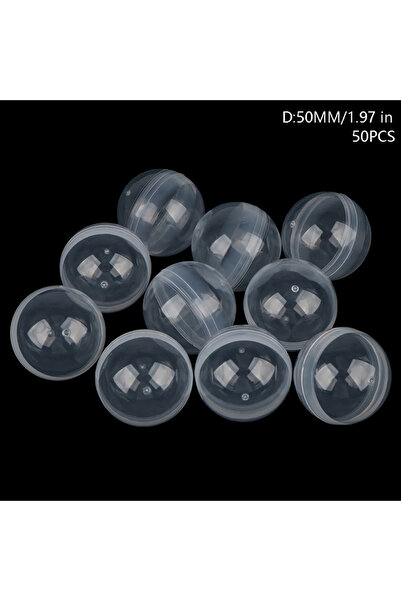 Choice5 50Pcs 1.97inch 50PCS Clear Can Open Transparency Plastic Capsule Toy ...