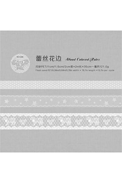 Choice4 1 3 Rolls Handmade Lace Series Glitter Sand PET Tape Set For Scrapboo...