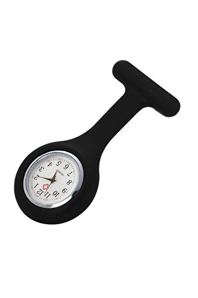 Choice8 black Silicone Watch Brooch Tunic Fob Watch With Free Battery
