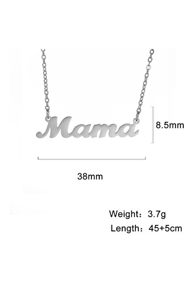 Choice 45-50cm A Mama Steel Skyrim Mama Letter Pendant Necklace for Women Sta...
