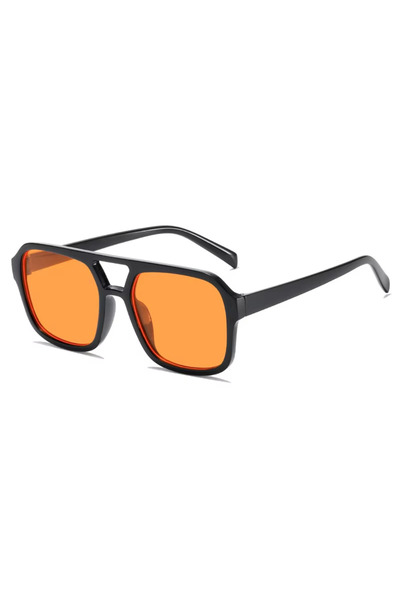 Choice7 Orange Square Oversized Sunnies Studios Aesthetic Shades Sunglasses f...
